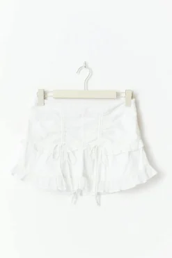 Gina Tricot 14+ ruched fri kirt Hvit Discount