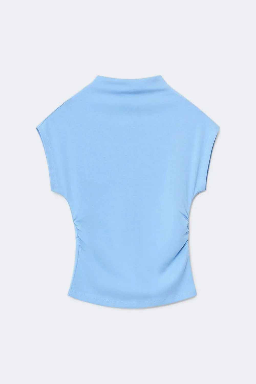 Gina Tricot Ruched funne neck top Blå Online