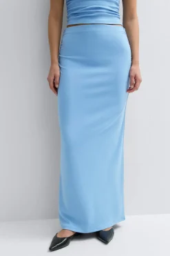 Gina Tricot Ruched axi kirt Blå Sale