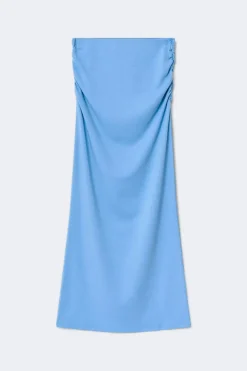 Gina Tricot Ruched axi kirt Blå Sale