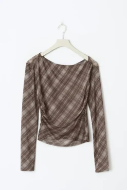 Gina Tricot Ruched eh top Brun