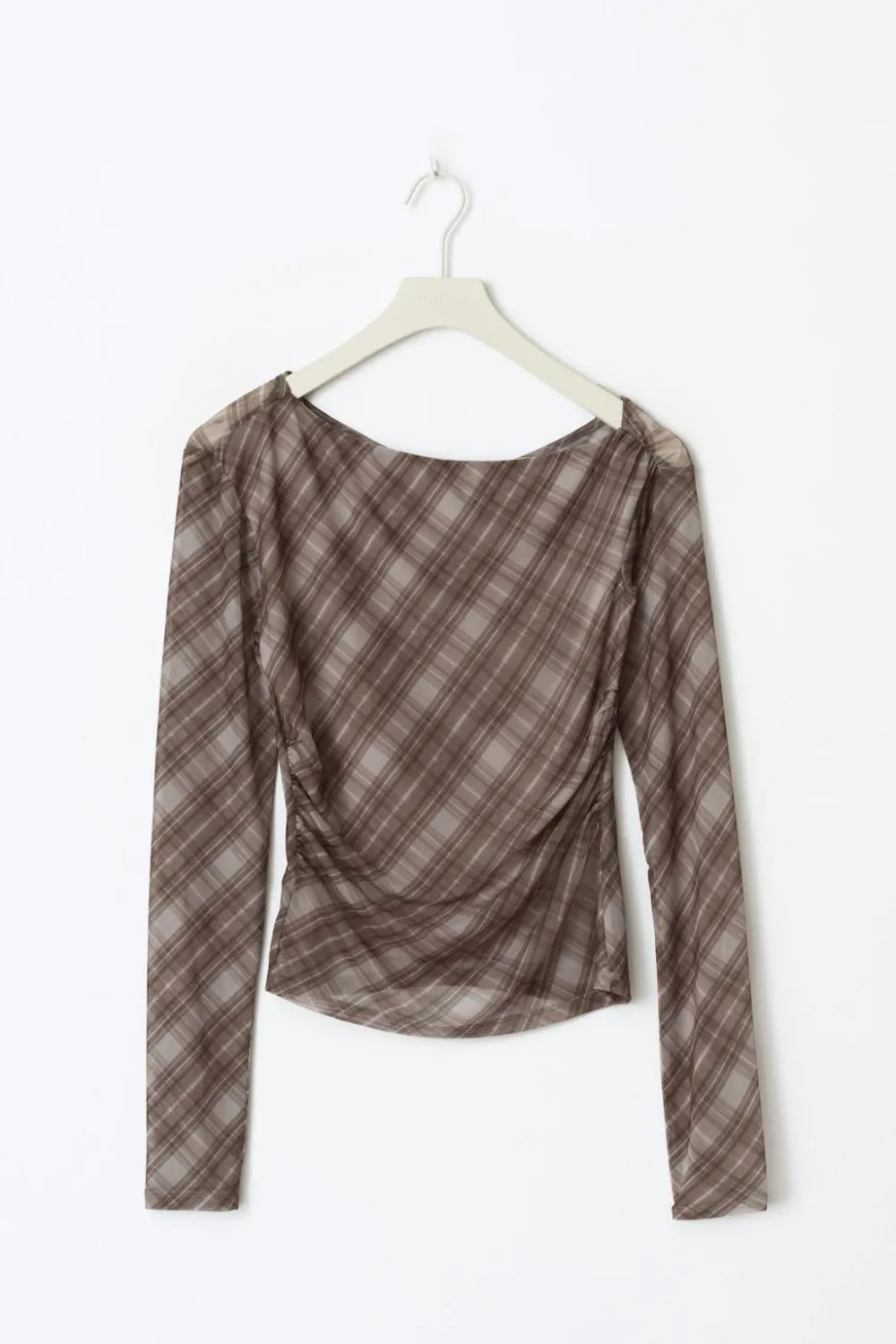 Gina Tricot Ruched eh top Brun