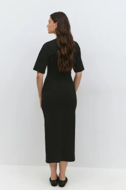 Gina Tricot Ruched tee dre Svart Outlet