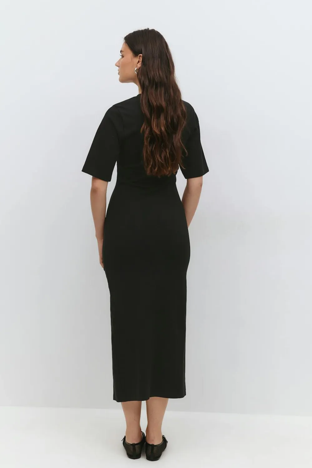 Gina Tricot Ruched tee dre Svart Outlet