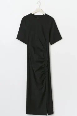 Gina Tricot Ruched tee dre Svart Outlet