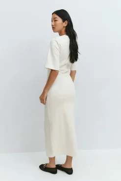 Gina Tricot Ruched tee dre Hvit Outlet