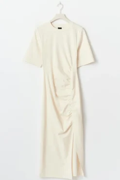 Gina Tricot Ruched tee dre Hvit Outlet