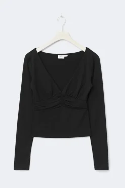 Gina Tricot 14+ ruched top Svart Best