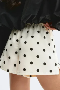 Gina Tricot atin drawtring hort Svart Sale