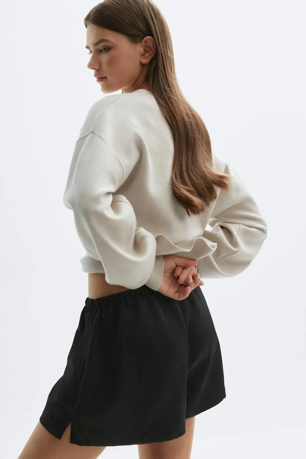 Gina Tricot atin drawtring hort Svart Best