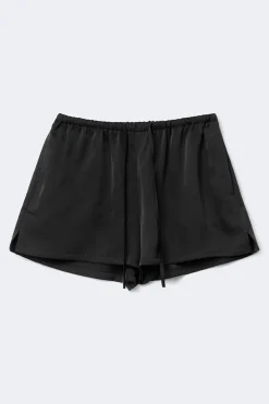 Gina Tricot atin drawtring hort Svart Best