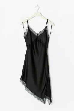 Gina Tricot Satin dress Svart Outlet