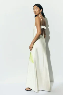 Gina Tricot Satin dress Hvit Discount