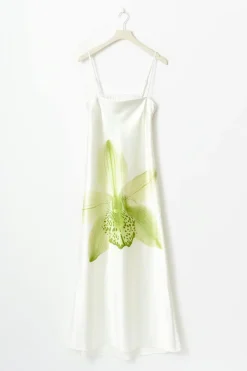 Gina Tricot Satin dress Hvit Discount