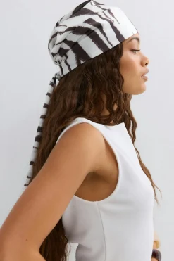 Gina Tricot Satin head scarf Hvit Hot