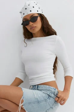 Gina Tricot Satin head scarf Hvit Outlet