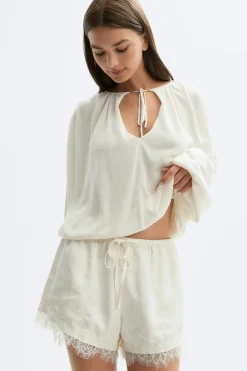 Gina Tricot atin ace hort Hvit Hot