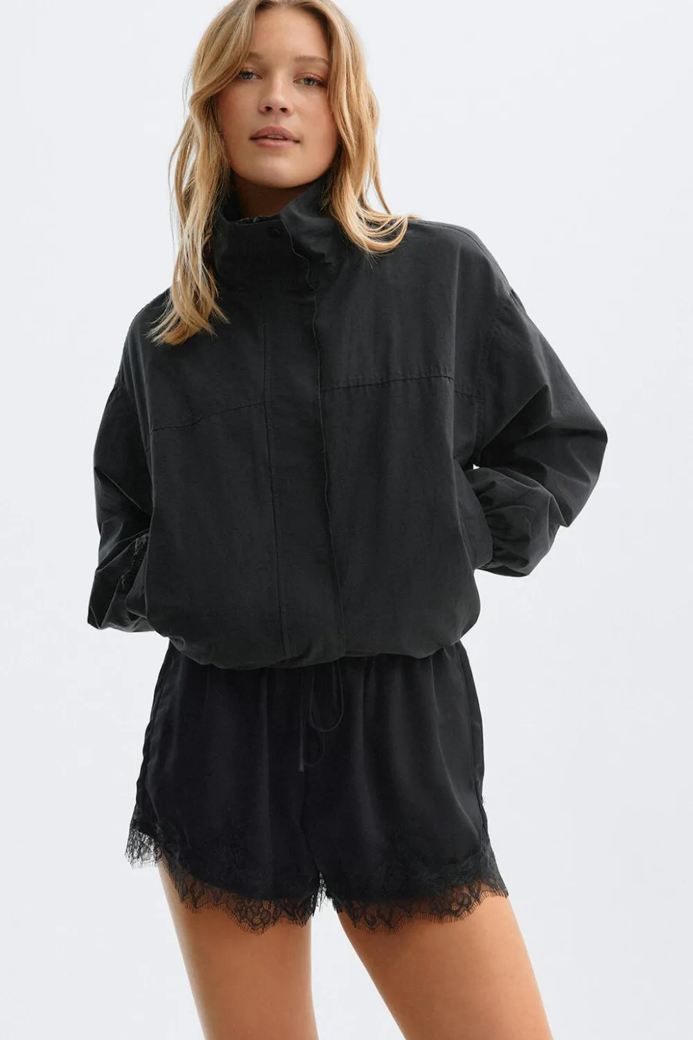 Gina Tricot atin ace hort Svart Clearance
