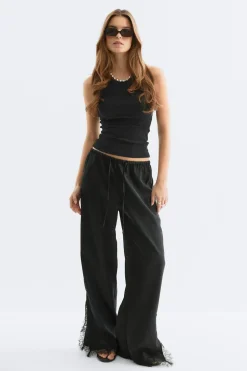 Gina Tricot atin ace trouer Svart Discount