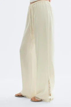 Gina Tricot atin ace trouer Hvit New