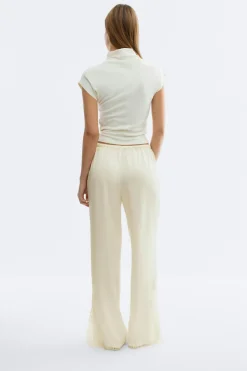 Gina Tricot atin ace trouer Hvit New