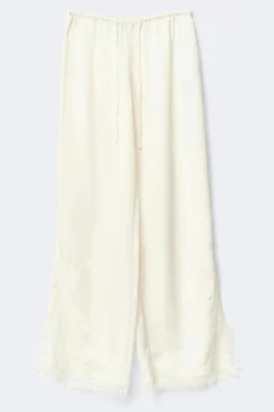 Gina Tricot atin ace trouer Hvit New