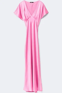 Gina Tricot Satin maxi dress Rosa Outlet