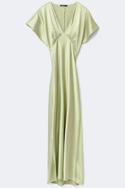 Gina Tricot Satin maxi dress Grønn Best