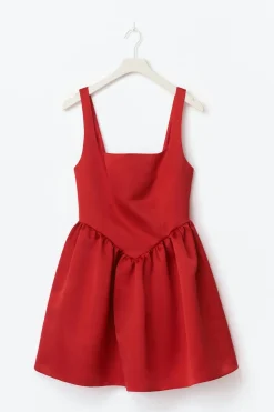 Gina Tricot Satin mini dress Rød Online