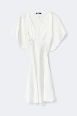 Gina Tricot Satin mini dress Hvit Clearance