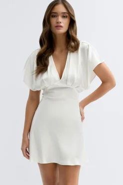 Gina Tricot Satin mini dress Hvit Clearance