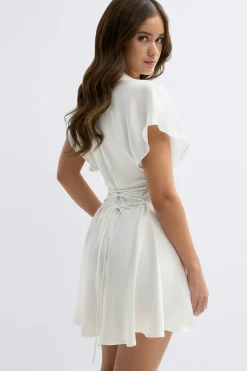 Gina Tricot Satin mini dress Hvit Clearance