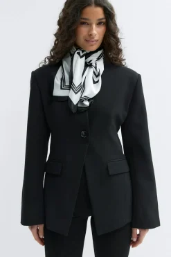 Gina Tricot Satin scarf Svart Discount