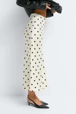 Gina Tricot atin kirt Hvit Discount