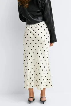 Gina Tricot atin kirt Hvit Discount