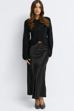 Gina Tricot atin kirt Svart Online