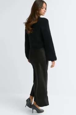 Gina Tricot atin kirt Svart Online