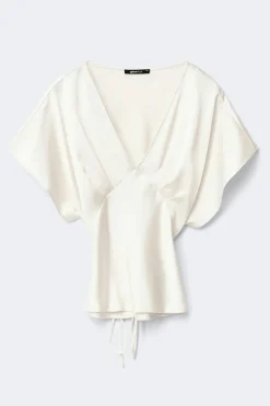 Gina Tricot Satin top Hvit