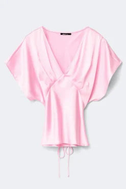 Gina Tricot Satin top Rosa Sale