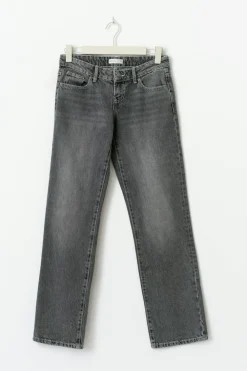 Gina Tricot Scandi low straight jeans Grå Outlet