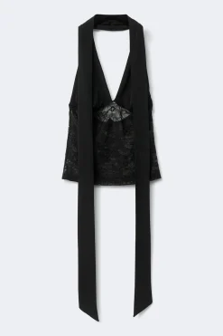 Gina Tricot carf haterneck top Svart Best