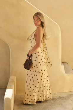 Gina Tricot Scarf maxi dress Gul