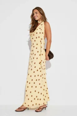 Gina Tricot Scarf maxi dress Gul