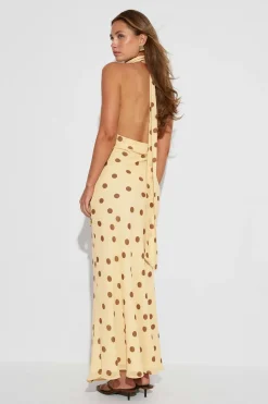 Gina Tricot Scarf maxi dress Gul
