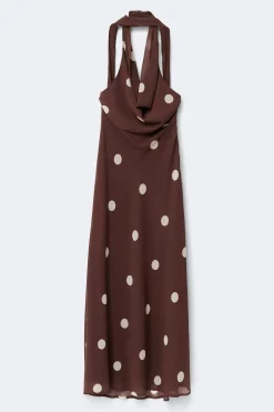 Gina Tricot Scarf maxi dress Beige Outlet