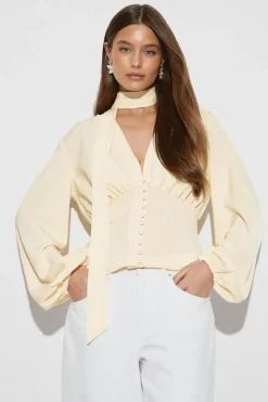 Gina Tricot Scarf top Gul Hot