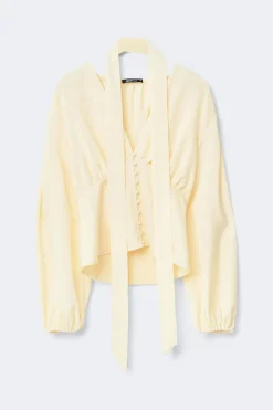 Gina Tricot Scarf top Gul Hot