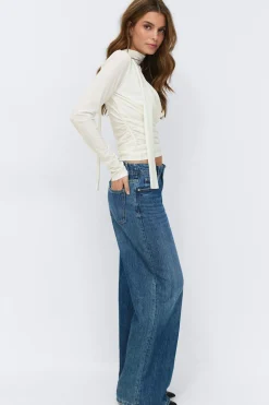 Gina Tricot carf top Hvit Clearance