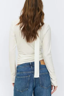 Gina Tricot carf top Hvit Clearance