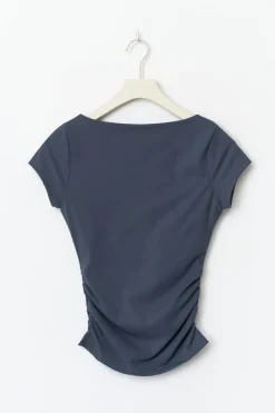 Gina Tricot cooped back yoga top Blå Hot
